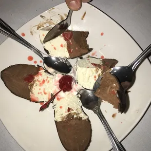 a plate of desserts