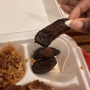 Burnt Fried Plantains