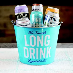 a bucket of long drink