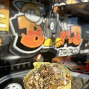 Asada breakfast burrito