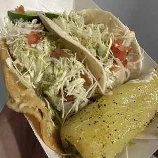 Shrimp and fish tacos