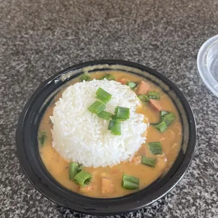 Crawfish Etouffee with Sausage over Rice