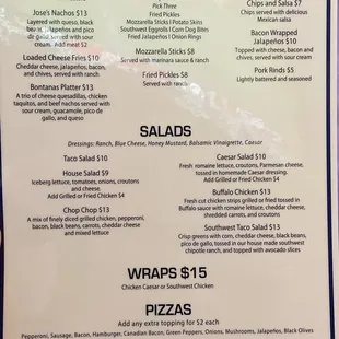 Our everyday menu.