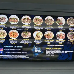 1/2 of menu