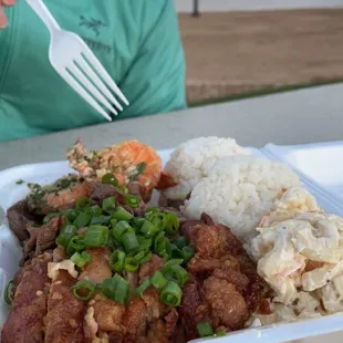 a person eating a meal