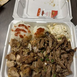 Furikake Chicken Plate Teriyaki Beef Plate
