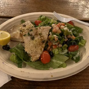 Grilled Sword Fish Salad