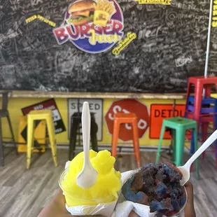 Water ice pineapple and rainbow