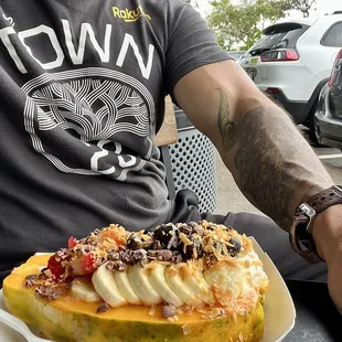 Feelin' fruity...  Paina Papaya Boat (opps re-post from wrong business lol) hella fruity E lol