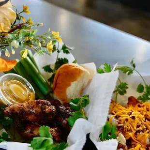 Chicken Wings &amp; Loaded Potato Wedges