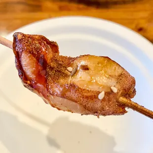 Spicy Bbq Squid skewer. Score 92%