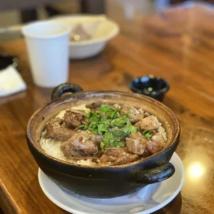 Spare rib claypot rice