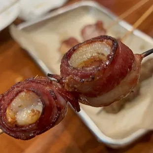 Bacon shrimp skewer