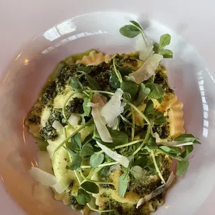 Asiago stuffed ravioli