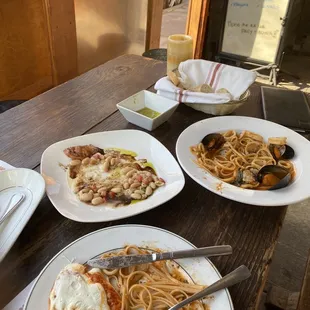 we barely ate any of the food, there flies in the bread basket, server just said it's probably the door in response to me bringing it up.