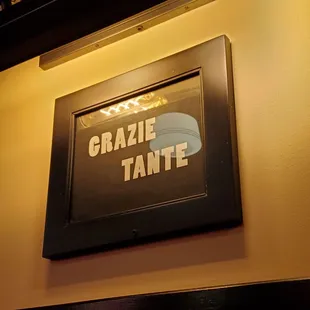 Italian Wall Art is shown throughout the restaurant.  *Photo for GREY in California!  :-)  10/18/2023