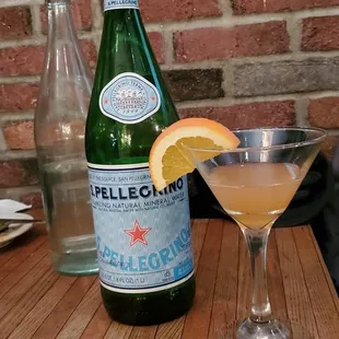 Blood Orange Martini &amp; Pellegrino