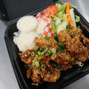 a meal in a plastic container