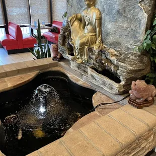 Front lobby fountain with Koi Fish!