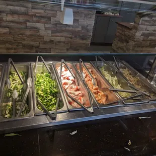 a variety of food items