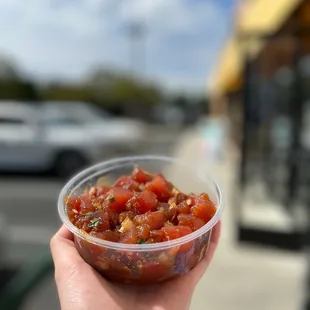 Ahi Tuna Spicy Garlic 8 oz - Instagram @friesandchives