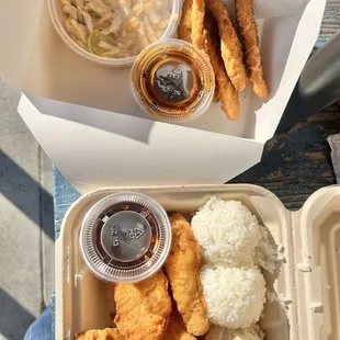 CPC Tenders Plate Lunch and CPC Tender Slaw