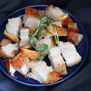 Crispy Roast Pork. Sadly the skin is crispy but the pork is salty and FATTY! Dim sum portion - $12.94.