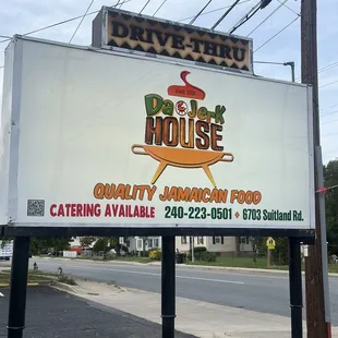 a sign for the restaurant