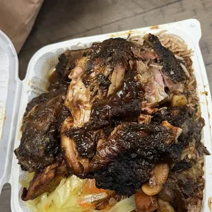 Curry oxtail, and chicken