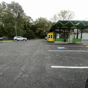 Parking lot view from Suitland Road