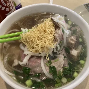 Pho dac biet with egg noodle
