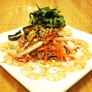 Shrimp, Pork and Lotus Salad. (10-21-2013)