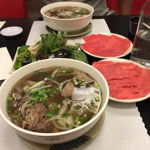 Ordered Pho Combination with Rare Steak on the side