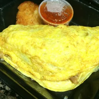 Adobo Fried Rice Omelette
