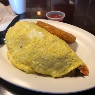 Kimchi Fried Rice Omelette