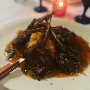 a plate of food on a table