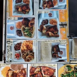 menus on a food truck