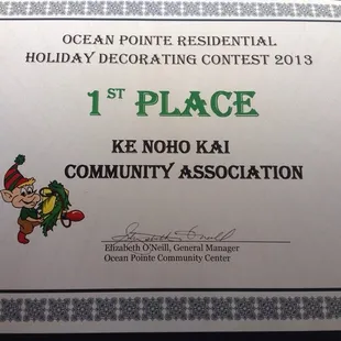 Congrats to DA OHANA CHRISTMAS LIGHT SHOW!! Awesome!!