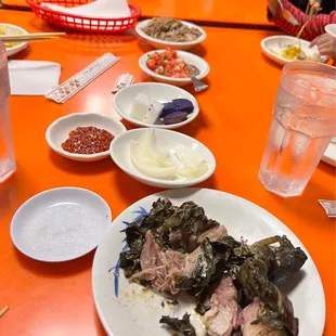 a plate of food on a table