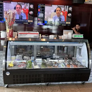 Fully stocked poke fridge