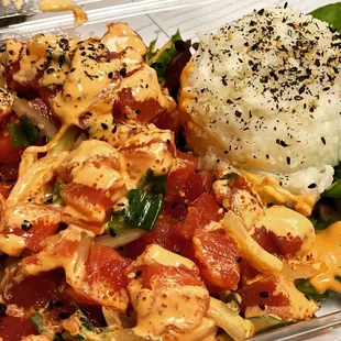 a meal in a plastic container