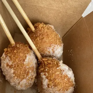 Corn dog trio (mozzarella)