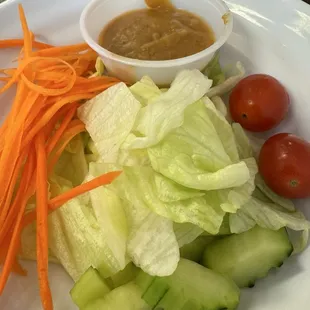 Crisp, fresh salad with peanut sauce dressing (Nov 2024)