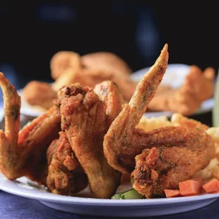 a plate of fried food