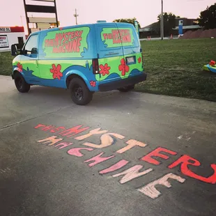 Our kids safe zone is a great place to make chalk art while you hang out!