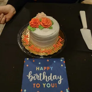 a birthday cake on a table