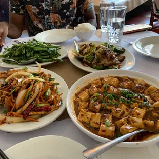 String Beans Quadrant 2 Twice Cooked Pork Quadrant 1 Mongolian Chicken Quadrant 3 Mapo Tofu Quadrant 4