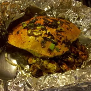 Spicy Fiery Paper Wrapped Crab