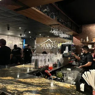 Bar area and signage