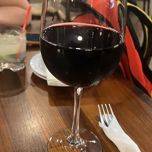 Glass of Malbec